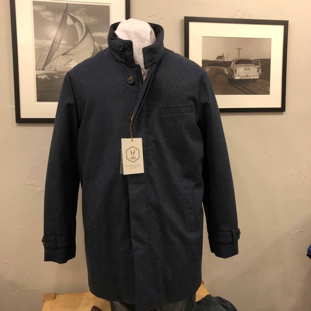 Norwegian Wool Carcoat - Blue
